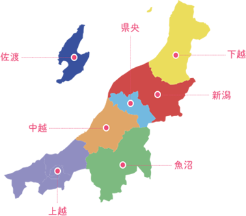 新潟県の地図