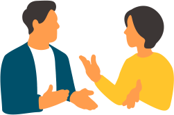 会話中のイラスト