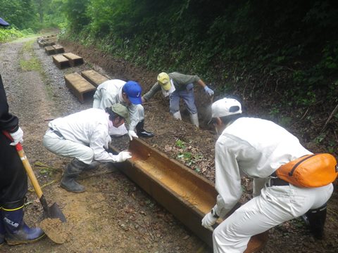 岩神地区　第1回活動の様子　BF布設