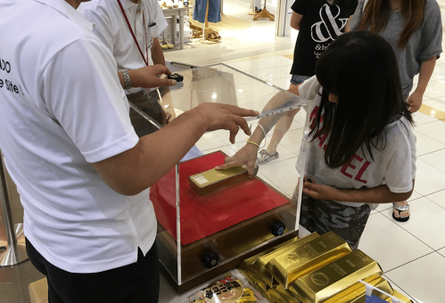 金塊つかみ体験セットの使用例の画像