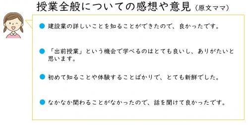 全般感想及び意見