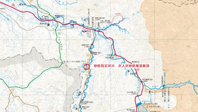 砂防事業（沢入沢位置図）