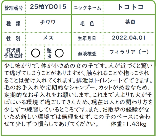 25柏YD015 トコトコ