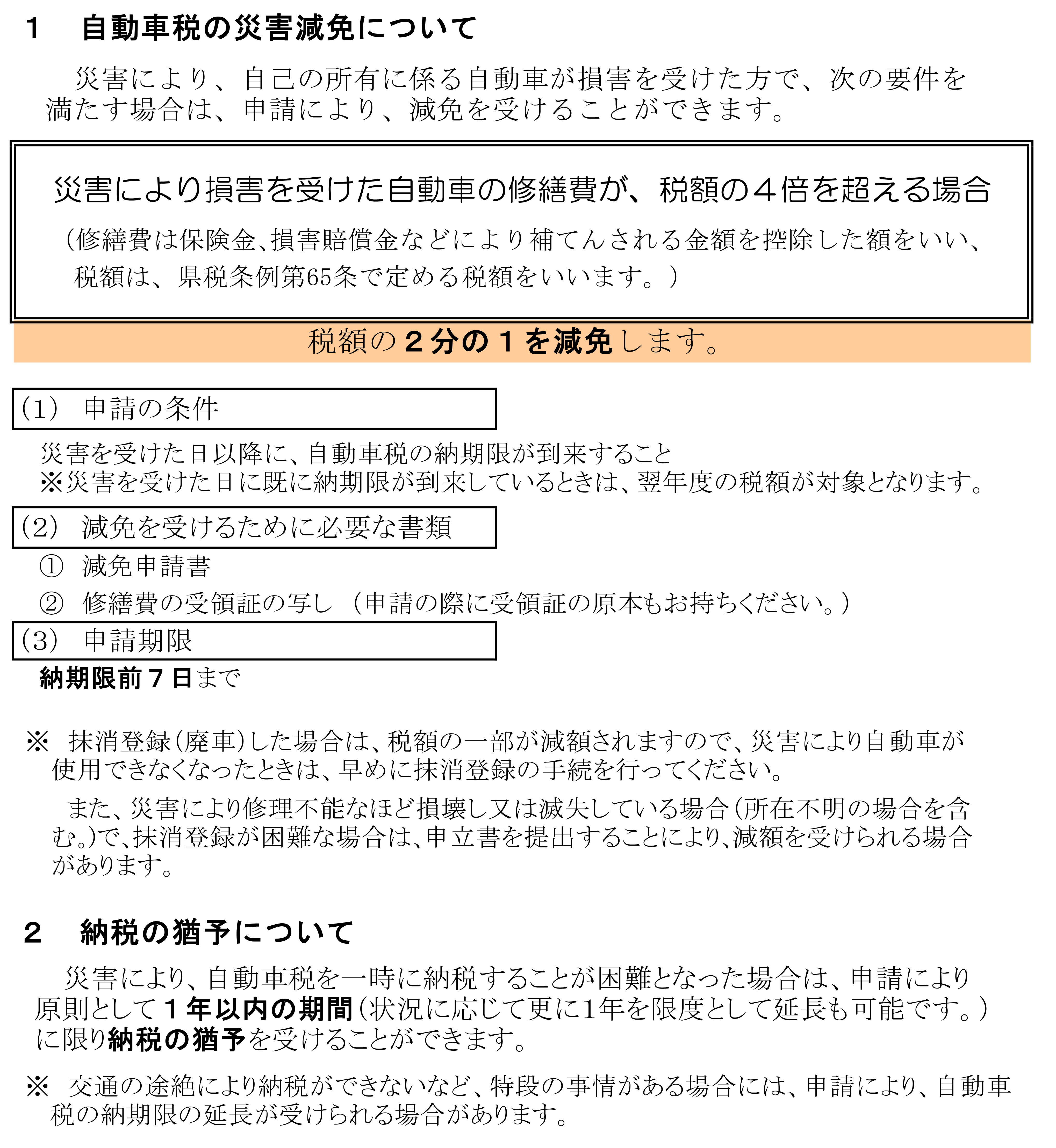 減免要件