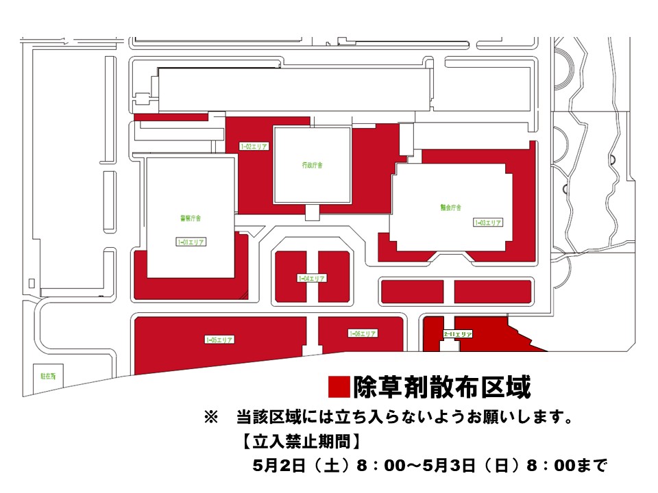 除草剤散布区域