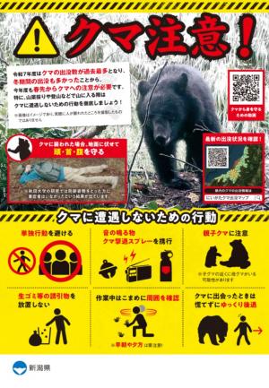 クマ注意チラシ