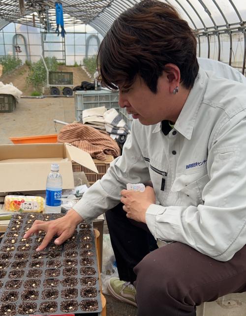 は種作業の様子