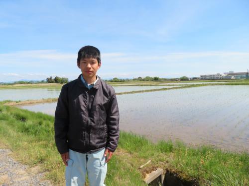 田植え終了後の永田さん