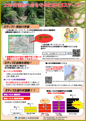 土砂災害から命を守るための3ステップ①
