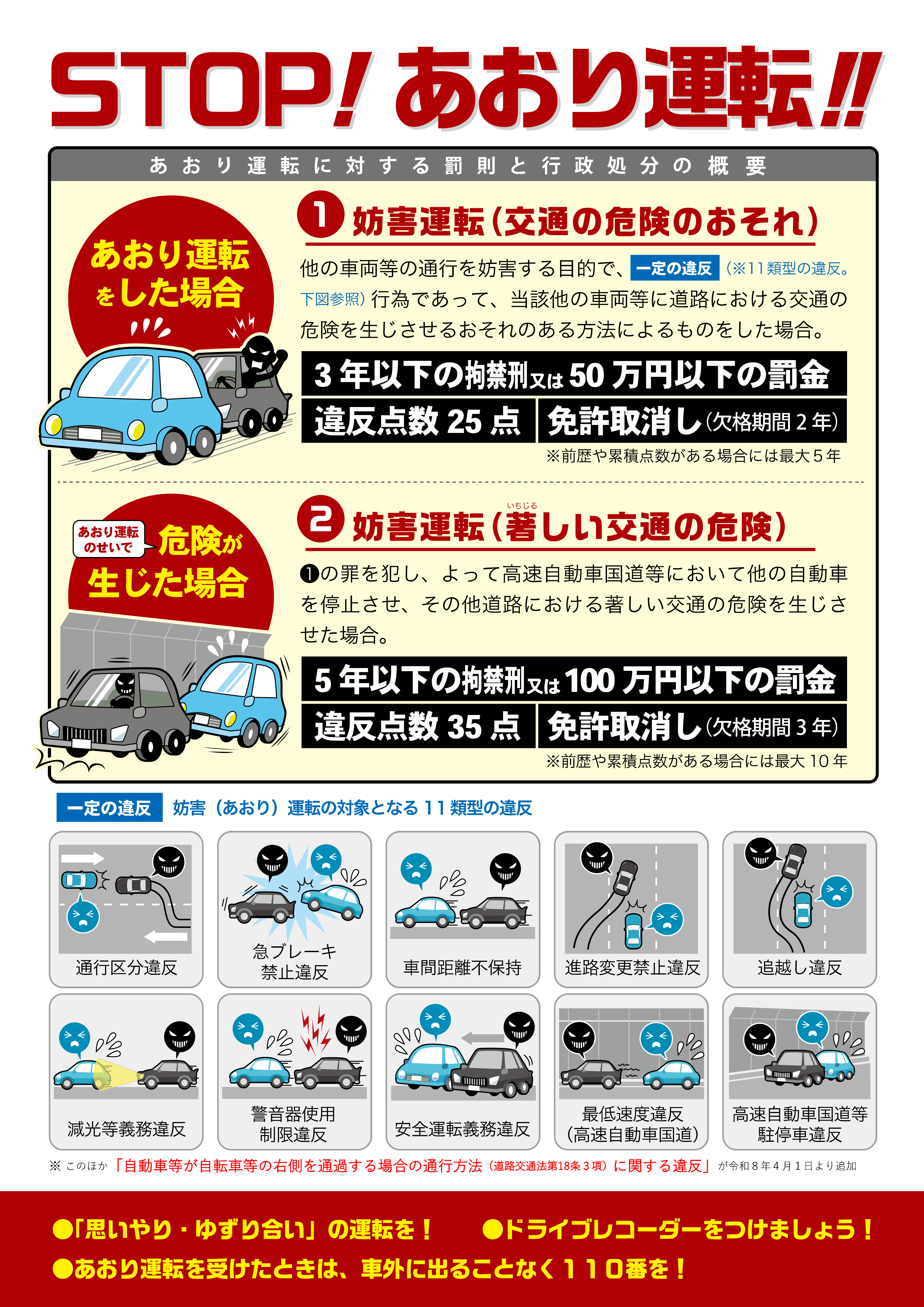 あおり運転は犯罪