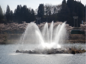 胎内川大噴水の画像です。