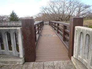 加治川治水記念公園の三角島橋の画像です。