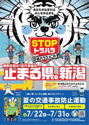 夏の交通事故防止運動チラシ表