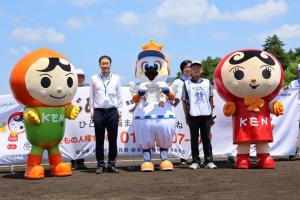 試合会場での啓発活動