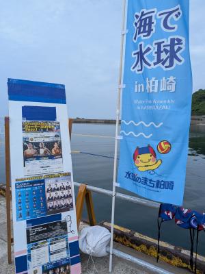 海で水球