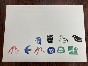 消しゴムはんこの画像