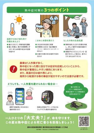農林水産省 熱中症等対策チラシ裏面