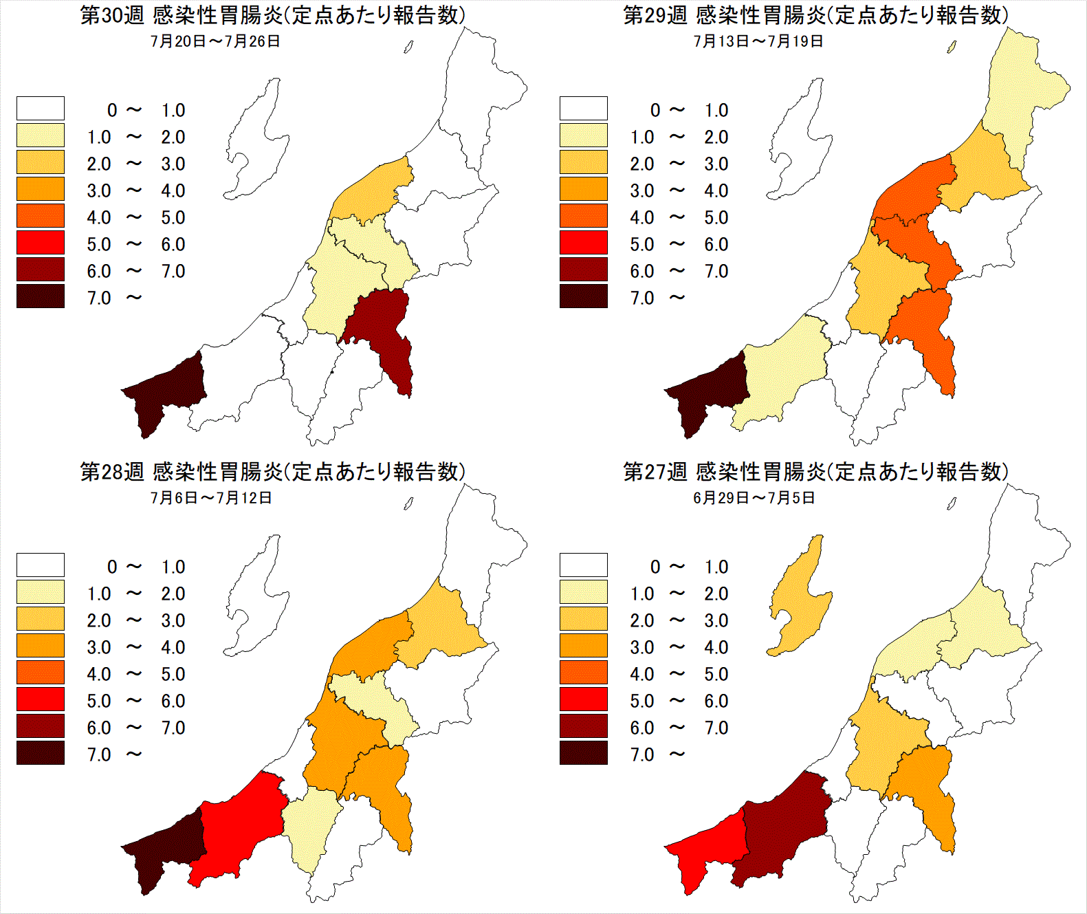 感染性胃腸炎（最近４週間）