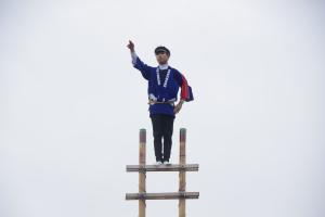 はしご乗り実演