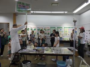 地層実験の様子
