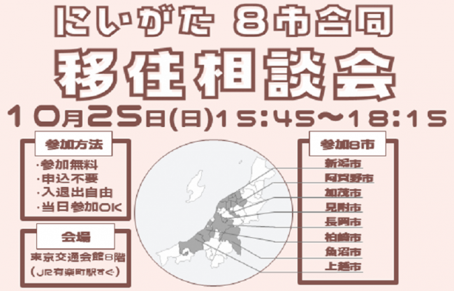 有楽町で「にいがた8市合同移住相談会」を開催します!