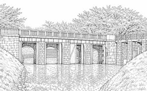 加治川分水門の塗り絵