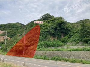 (国)402号、寺泊野積 法面対策箇所の写真