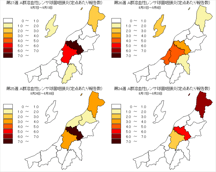 A型溶血性レンサ球菌咽頭炎（最近4週間）