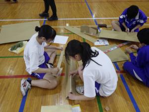 段ボール橋実習2