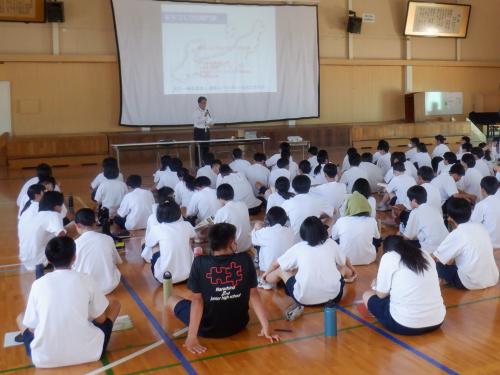 建設コンサルタンツ協会の説明（江陽中学校）