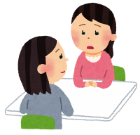 カウンセラーと女性のイラスト