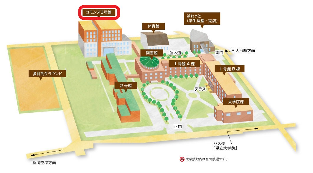 県立大学構内図です