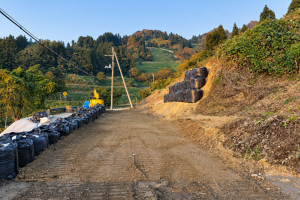令和8年10月13日（火曜日）_仮設道路の造成状況 1